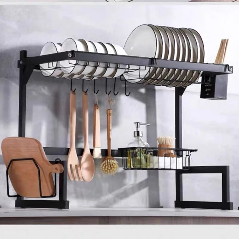 Escorredor De Louça Suspenso Boutique Kitchen Rack Aço Inoxidável Organizador Louça Qualidade Pra Cozinha 3