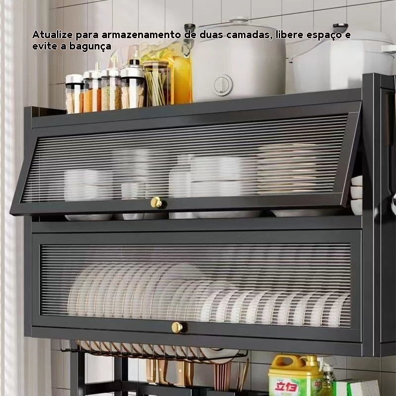 Escorredor De Louça Suspenso Boutique Kitchen Rack Aço Inoxidável Organizador Louça Qualidade Pra Cozinha 6