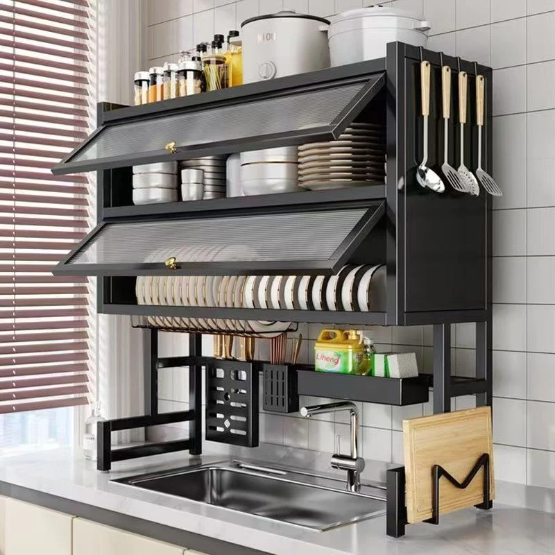 Escorredor De Louça Suspenso Boutique Kitchen Rack Aço Inoxidável Organizador Louça Qualidade Pra Cozinha 1