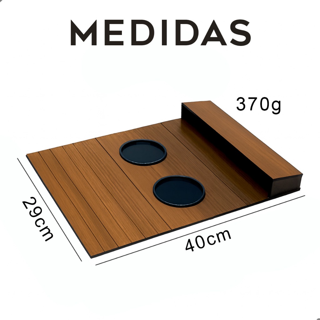 Esteira Apoio De Braço Sofá MDF Com Porta Copos E Porta Controle Organizador Bandeja Flexível Diversas Cores 4