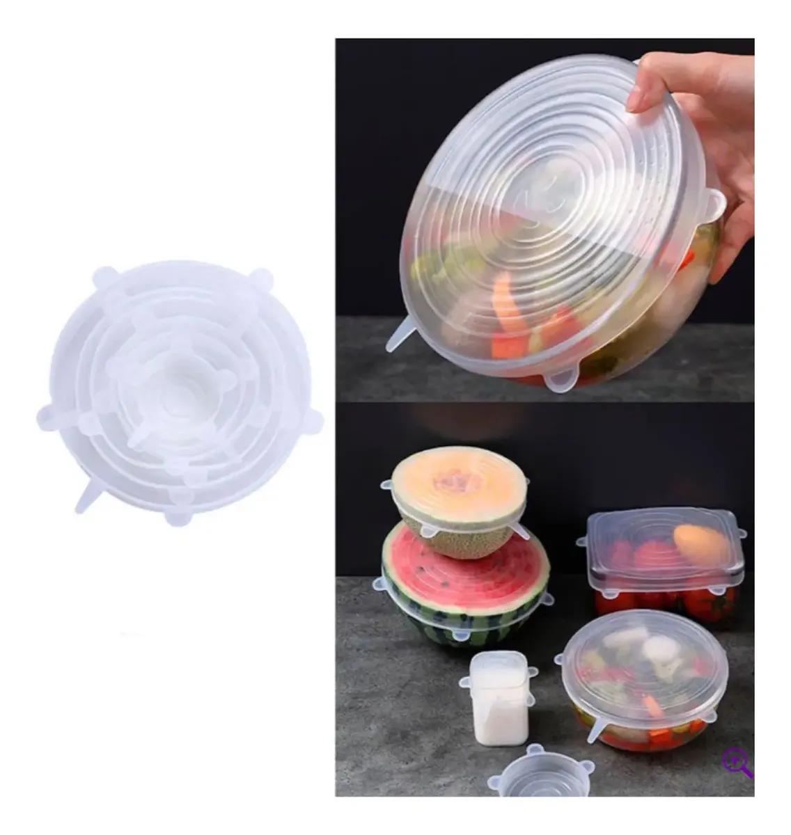 Kit 18 Tampas de Silicone Panela Pote Universal 2