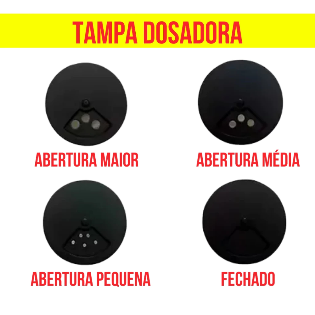 Porta Temperos Profissional Giratório 6/12 Potes Vidro com Tampa Dosadora de Condimentos 2