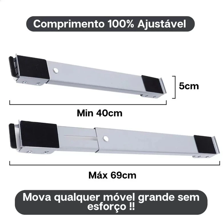Suporte Universal de Alumínio De Base Com Rodinha Para Máquinas, Geladeira, Fogão até 200kg 4