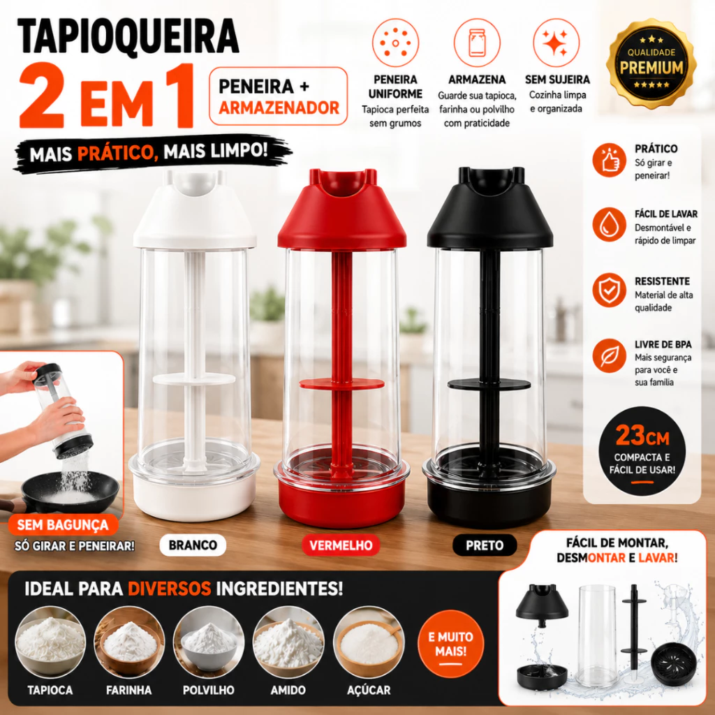 Tapioqueira Peneira Polvilhador de Farináceos 1