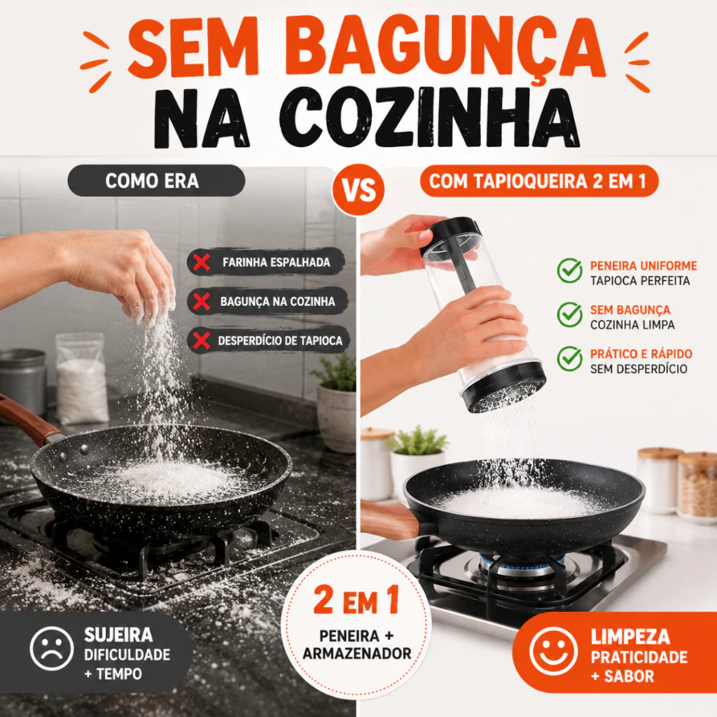 Tapioqueira Peneira Polvilhador de Farináceos 4